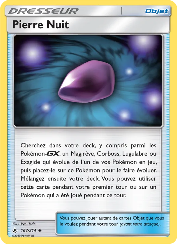 Carte Pokémon Pierre Nuit 167/214 de l'extension Alliance Infaillible