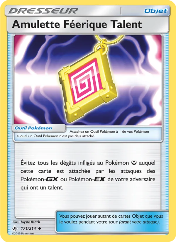 Carte Pokémon Amulette Féerique Talent 171/214 de l'extension Alliance Infaillible