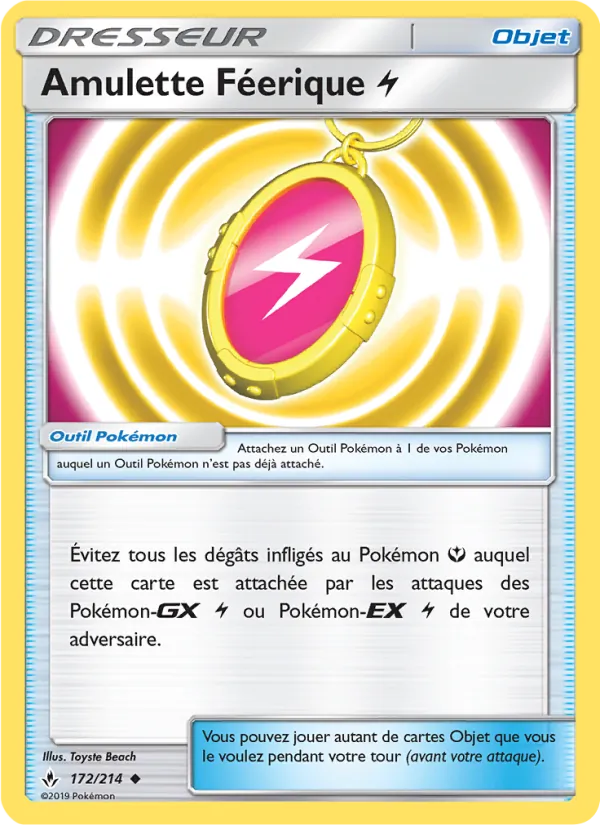 Carte Pokémon Amulette Féerique Lightning 172/214 de l'extension Alliance Infaillible