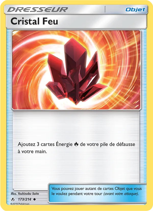 Carte Pokémon Cristal Feu 173/214 de l'extension Alliance Infaillible