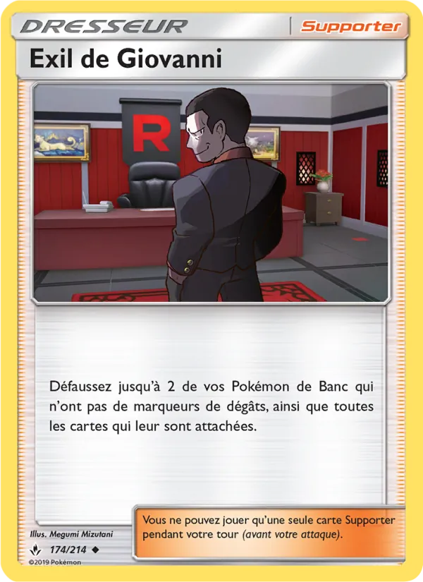 Carte Pokémon Exil de Giovanni 174/214 de l'extension Alliance Infaillible