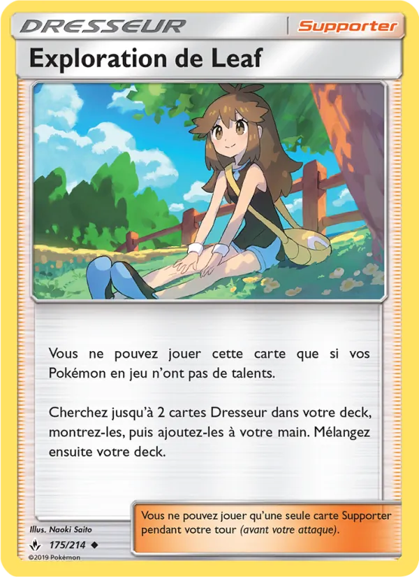 Carte Pokémon Exploration de Leaf 175/214 de l'extension Alliance Infaillible