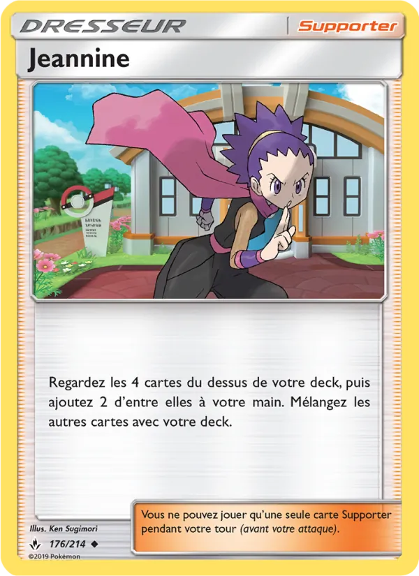 Carte Pokémon Jeannine 176/214 de l'extension Alliance Infaillible