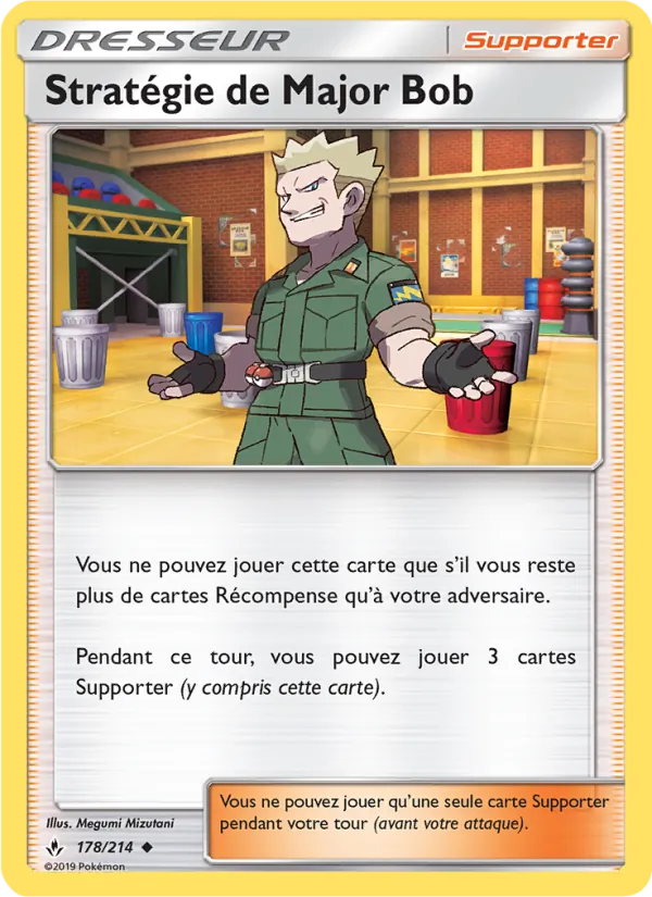 Carte Pokémon Stratégie de Major Bob 178/214 de l'extension Alliance Infaillible