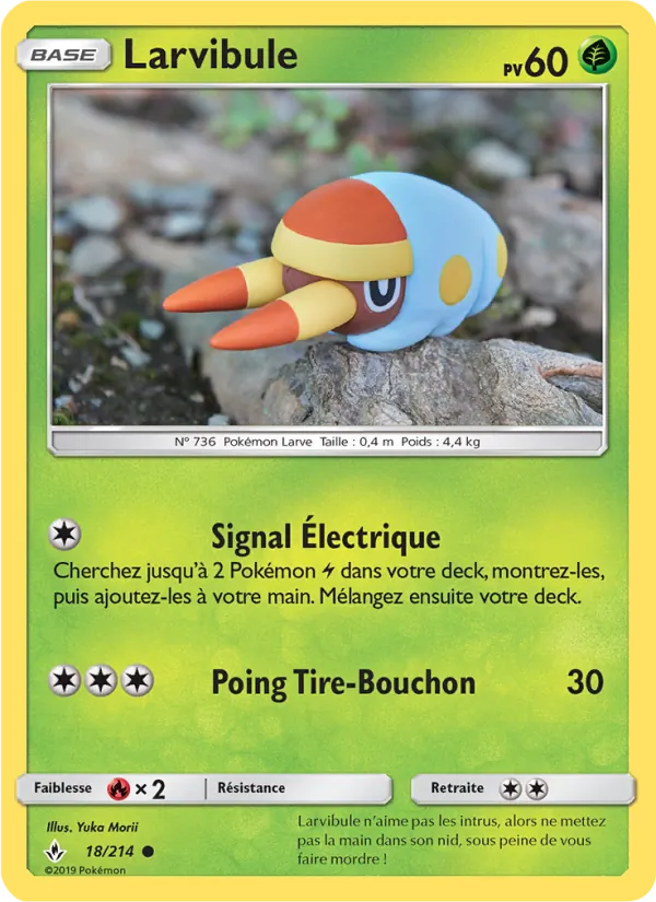 Carte Pokémon Larvibule 18/214 de l'extension Alliance Infaillible