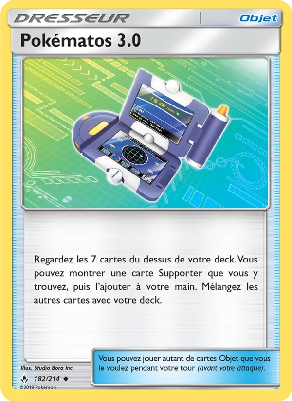 Carte Pokémon Pokématos 3.0 182/214 de l'extension Alliance Infaillible