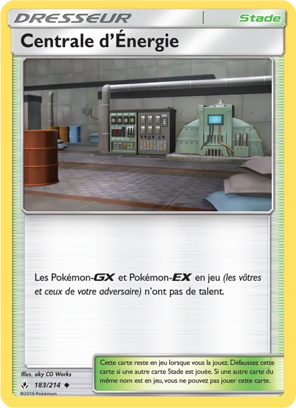 Carte Pokémon Centrale d’Énergie 183/214 de l'extension Alliance Infaillible