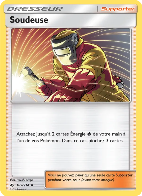 Carte Pokémon Soudeuse 189/214 de l'extension Alliance Infaillible
