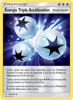 Carte Pokémon Énergie Triple Accélération 190