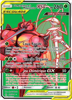 Carte Pokémon Cancrelove et Mouscoto GX 191
