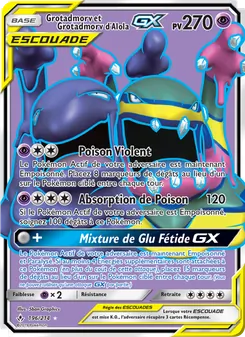 Carte Pokémon Grotadmorv et Grotadmorv d’Alola GX 196