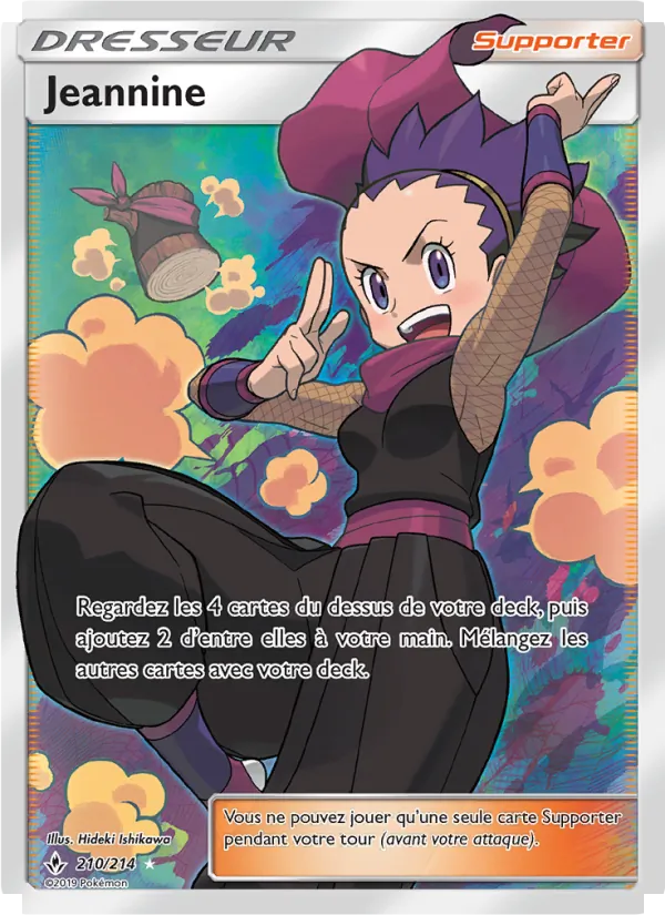 Carte Pokémon Jeannine 210/214 de l'extension Alliance Infaillible