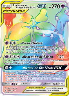 Carte Pokémon Grotadmorv et Grotadmorv d’Alola GX 220