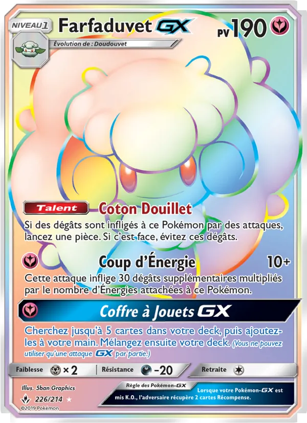 Carte Pokémon Farfaduvet GX 226/214 de l'extension Alliance Infaillible