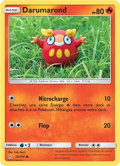 Carte Pokémon Darumarond 23