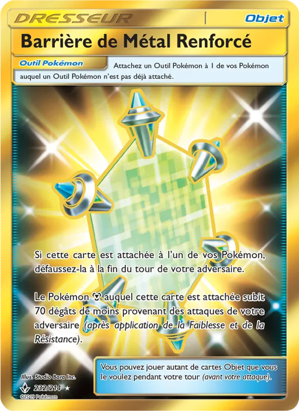 Carte Pokémon Barrière de Métal Renforcé 232/214 de l'extension Alliance Infaillible