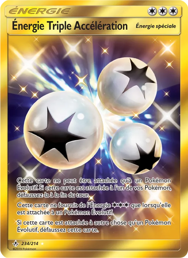 Carte Pokémon Énergie Triple Accélération 234/214 de l'extension Alliance Infaillible