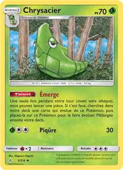 Carte Pokémon Chrysacier 3