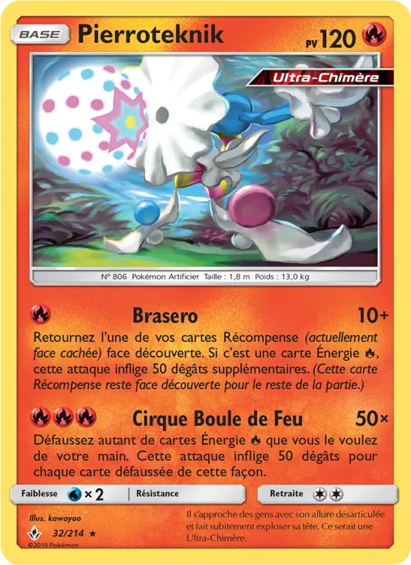Carte Pokémon Pierroteknik 32/214 de l'extension Alliance Infaillible