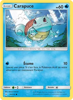 Carte Pokémon Carapuce 33
