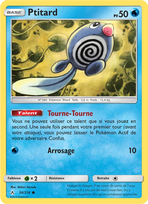Carte Pokémon Ptitard 36/214 de l'extension Alliance Infaillible