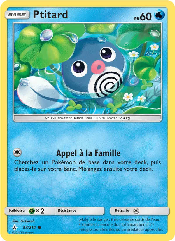 Carte Pokémon Ptitard 37/214 de l'extension Alliance Infaillible