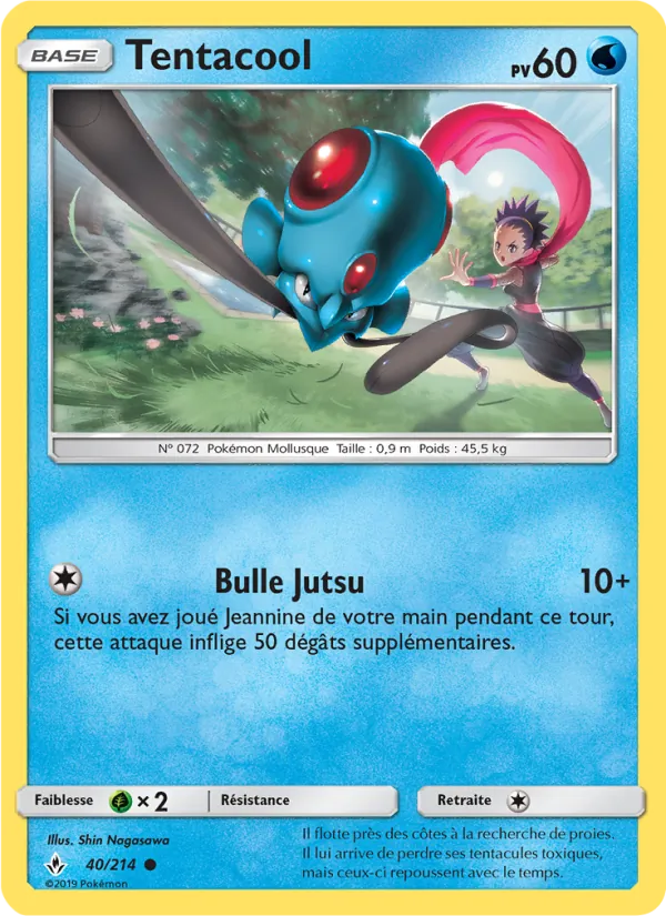 Carte Pokémon Tentacool 40/214 de l'extension Alliance Infaillible
