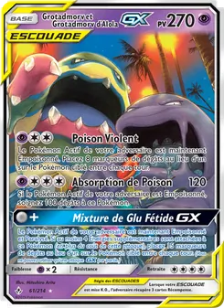 Carte Pokémon Grotadmorv et Grotadmorv d’Alola GX 61