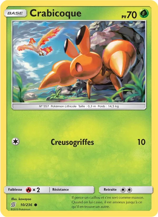 Carte Pokémon Crabicoque 10/236 de l'extension Harmonie des Esprits