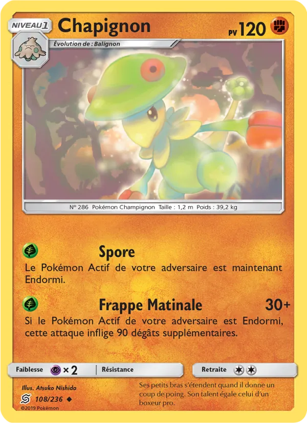 Carte Pokémon Chapignon 108/236 de l'extension Harmonie des Esprits