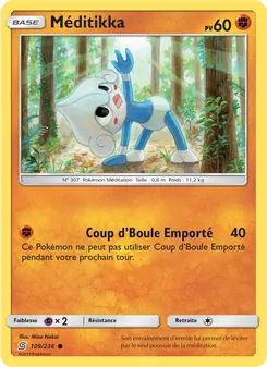Carte Pokémon Méditikka 109