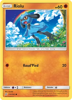Carte Pokémon Riolu 115 — Harmonie des Esprits