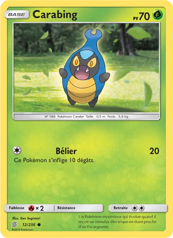 Carte Pokémon Carabing 12/236 de l'extension Harmonie des Esprits