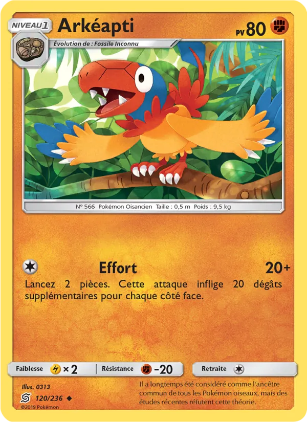 Carte Pokémon Arkéapti 120/236 de l'extension Harmonie des Esprits