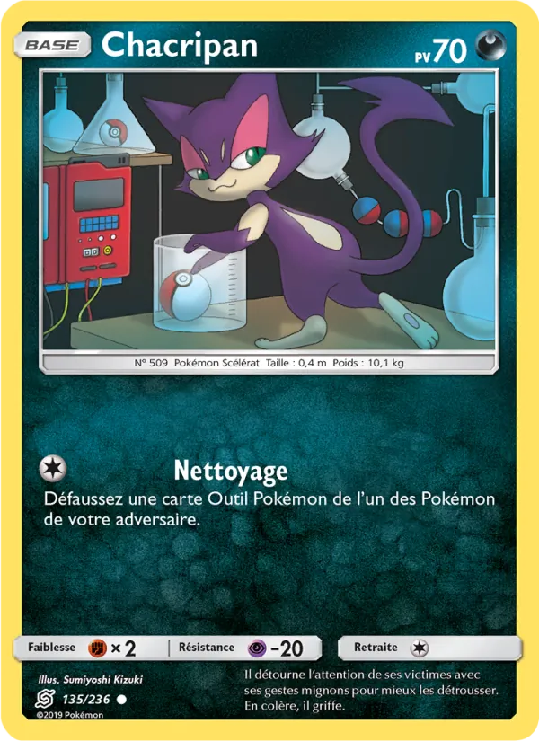 Carte Pokémon Chacripan 135/236 de l'extension Harmonie des Esprits
