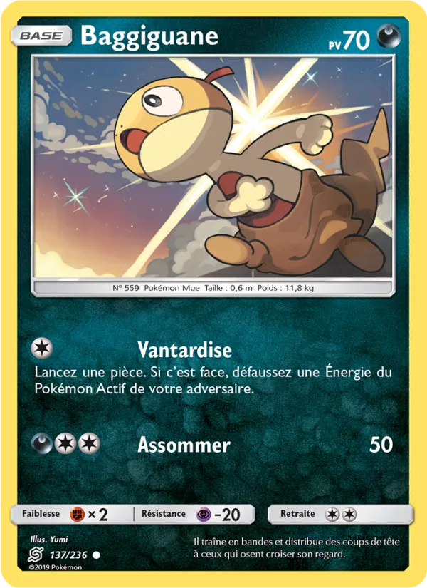 Carte Pokémon Baggiguane 137/236 de l'extension Harmonie des Esprits
