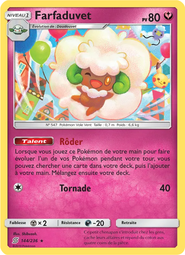 Carte Pokémon Farfaduvet 144/236 de l'extension Harmonie des Esprits