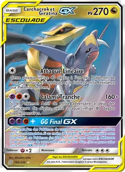 Carte Pokémon Carchacrok et Giratina GX 146 — Harmonie des Esprits