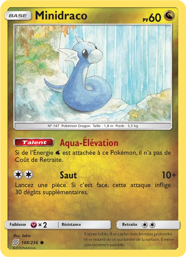 Carte Pokémon Minidraco 148/236 de l'extension Harmonie des Esprits