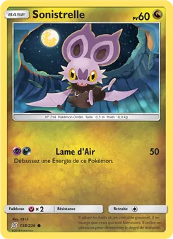 Carte Pokémon Sonistrelle 158