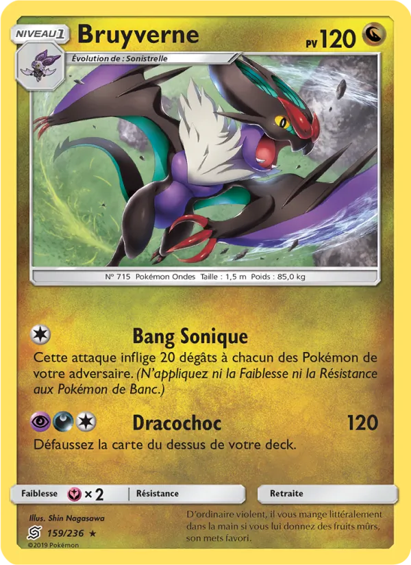 Carte Pokémon Bruyverne 159/236 de l'extension Harmonie des Esprits