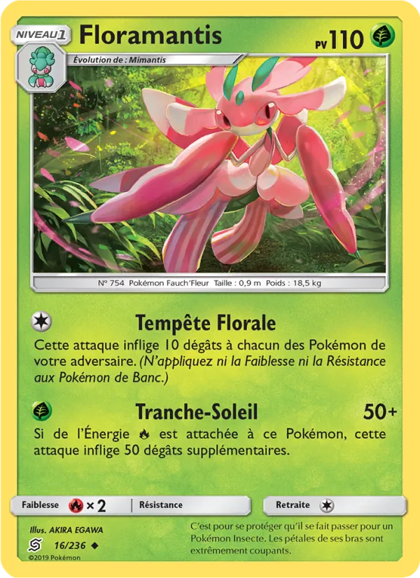Carte Pokémon Floramantis 16/236 de l'extension Harmonie des Esprits