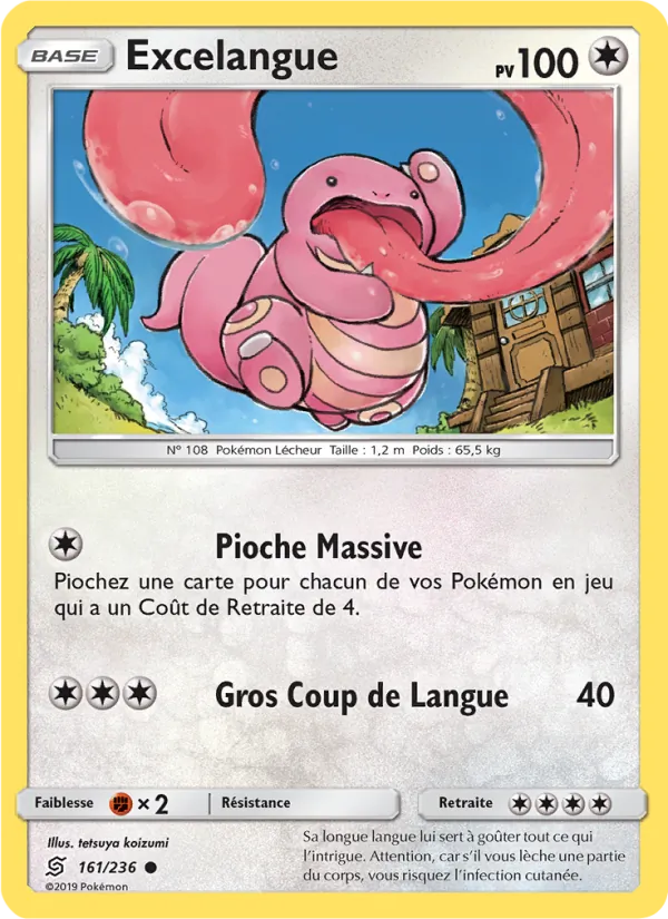 Carte Pokémon Excelangue 161/236 de l'extension Harmonie des Esprits