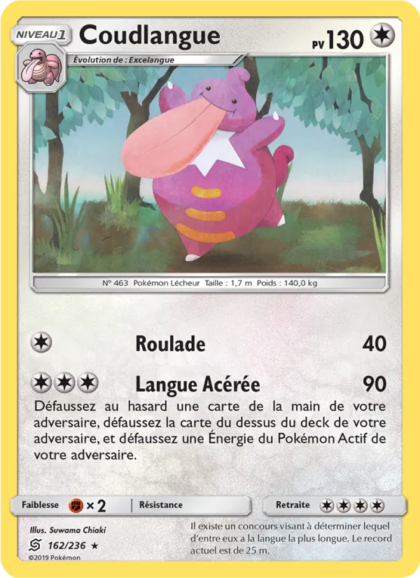 Carte Pokémon Coudlangue 162/236 de l'extension Harmonie des Esprits