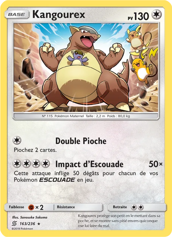 Carte Pokémon Kangourex 163/236 de l'extension Harmonie des Esprits