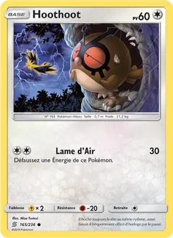 Carte Pokémon Hoothoot 165