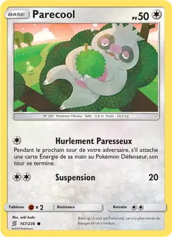 Carte Pokémon Parecool 167