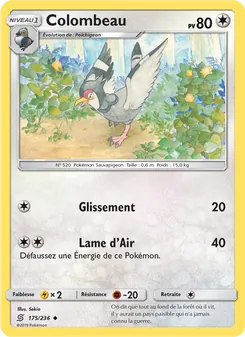 Carte Pokémon Colombeau 175