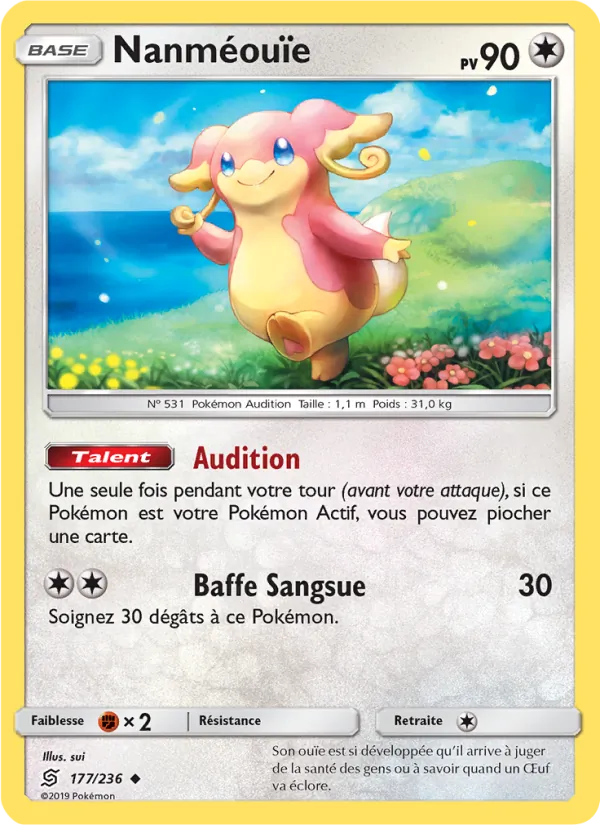 Carte Pokémon Nanméouïe 177/236 de l'extension Harmonie des Esprits