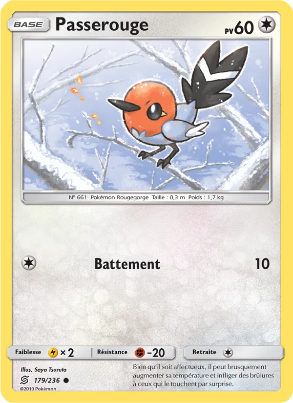 Carte Pokémon Passerouge 179/236 de l'extension Harmonie des Esprits